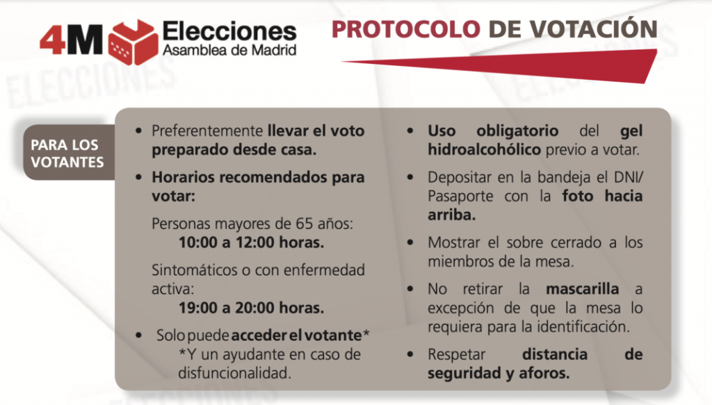 04/05/2021 Protocolo de votación para las elecciones a la Asamblea - Ayuntamiento de Villamanta