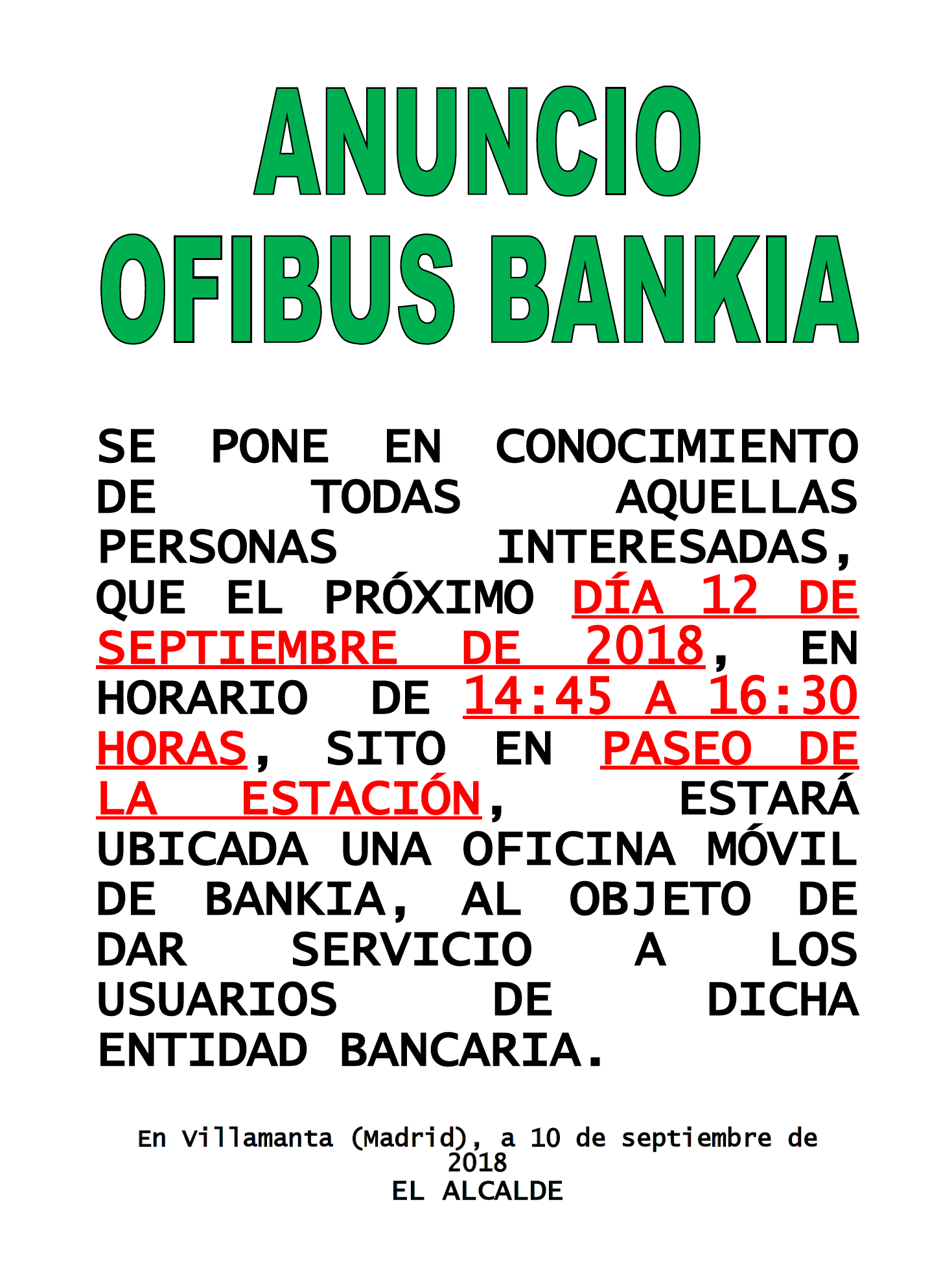Ofibus bankia 12/09/2018